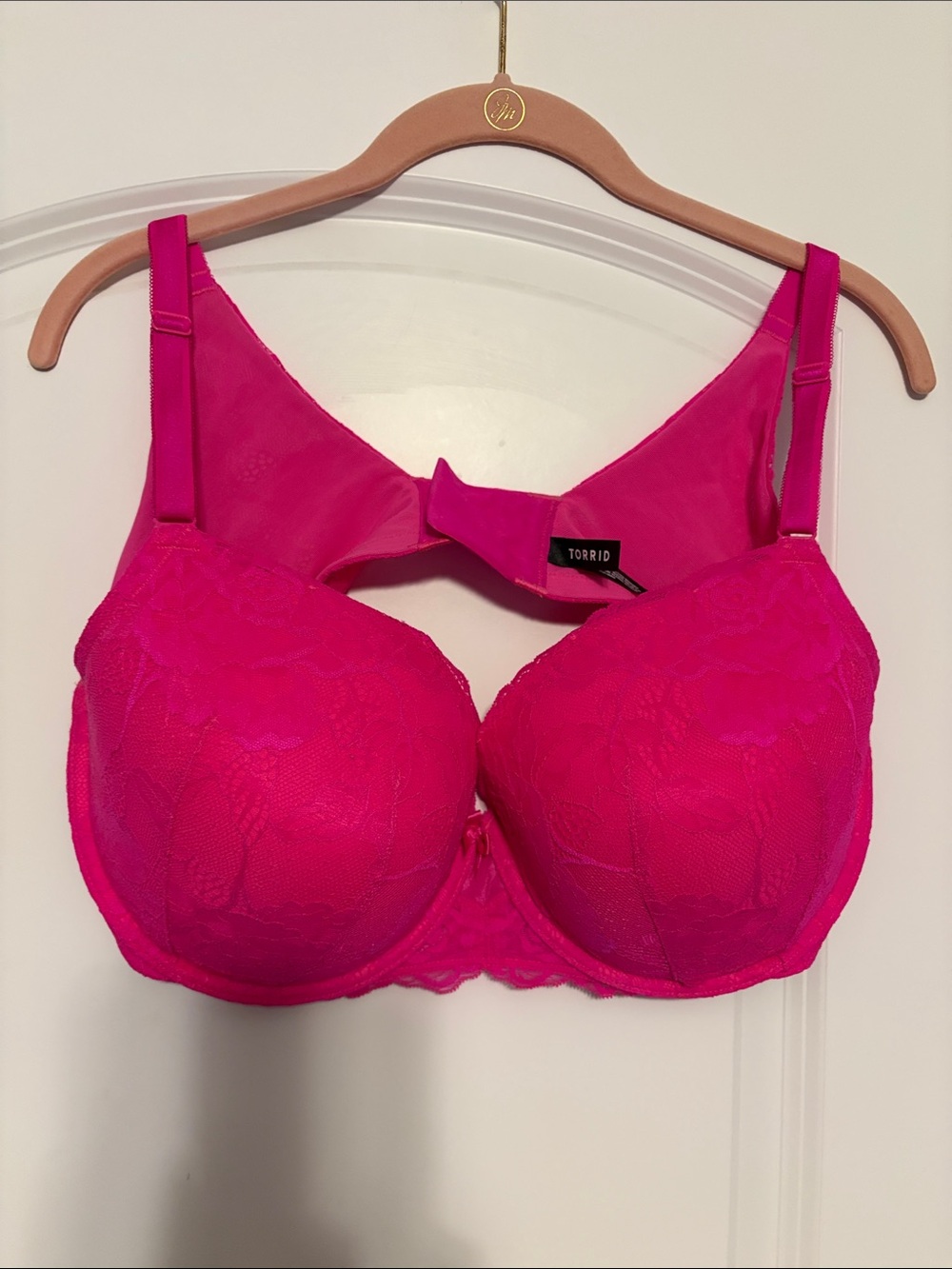 torrid Hot Pink Lace Underwire Bra